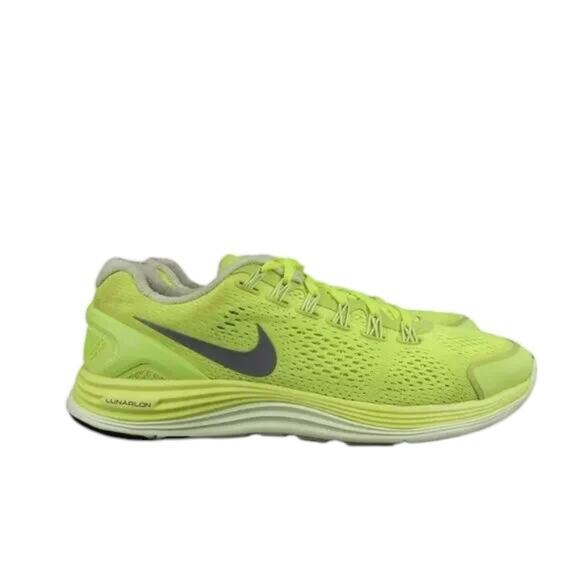 Nike Shoes Womens 11.5 Athletic Trainers Running Lunarglide 4 Volt Reflective - Picture 1 of 15